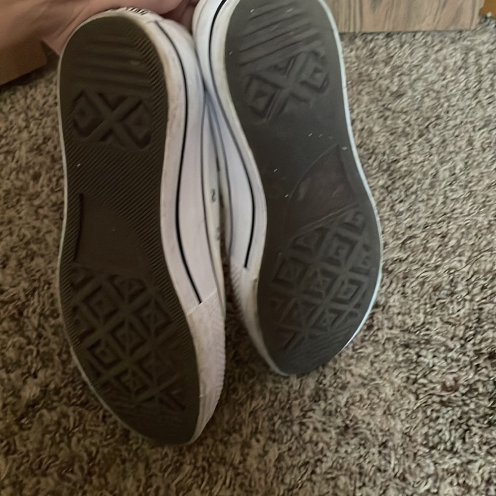 White Platform Converse Low Top - image 4